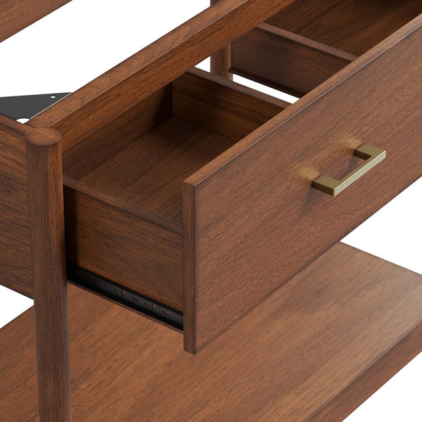 Modway Furniture Zaire 36" Bathroom Vanity Cabinet - Mid-Century Modern Design with Practical Storage Solution Walnut EEI-6354-WAL