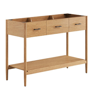 Modway Furniture Zaire 48" Single Sink Bathroom Vanity Cabinet with Mid-Century Design and Practical Storage Solutions Natural EEI-6355-NAT