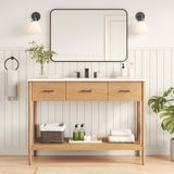 Modway Furniture Zaire 48” Single Sink Compatible Bathroom Vanity Cabinet (Sink Basin Not Included) EEI-6355-NAT