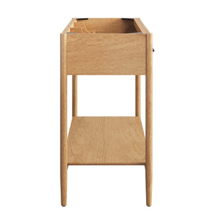 Modway Furniture Zaire 48" Single Sink Bathroom Vanity Cabinet with Mid-Century Design and Practical Storage Solutions Natural EEI-6355-NAT