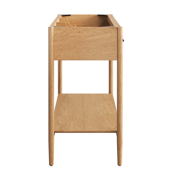 Modway Furniture Zaire 48" Single Sink Bathroom Vanity Cabinet with Mid-Century Design and Practical Storage Solutions Natural EEI-6355-NAT