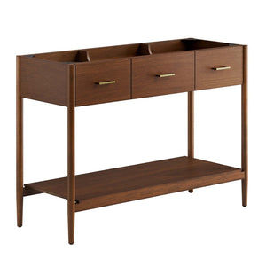 Modway Furniture Zaire 48" Single Sink Bathroom Vanity Cabinet with Mid-Century Design and Practical Storage Solutions Walnut EEI-6355-WAL