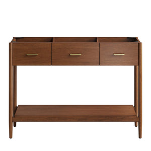 Modway Furniture Zaire 48" Single Sink Bathroom Vanity Cabinet with Mid-Century Design and Practical Storage Solutions Walnut EEI-6355-WAL