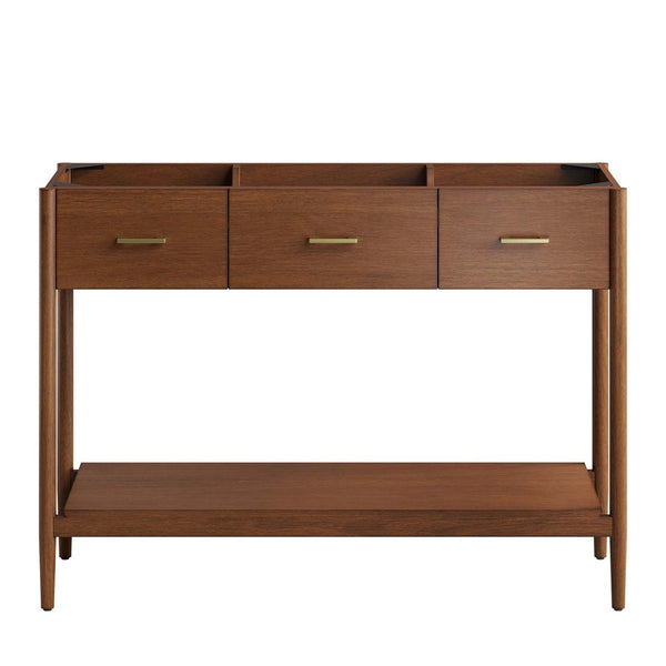 Modway Furniture Zaire 48" Single Sink Bathroom Vanity Cabinet with Mid-Century Design and Practical Storage Solutions Walnut EEI-6355-WAL