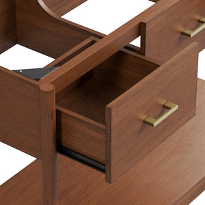 Modway Furniture Zaire 48" Single Sink Bathroom Vanity Cabinet with Mid-Century Design and Practical Storage Solutions Walnut EEI-6355-WAL