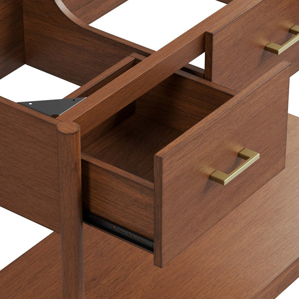 Modway Furniture Zaire 48" Single Sink Bathroom Vanity Cabinet with Mid-Century Design and Practical Storage Solutions Walnut EEI-6355-WAL