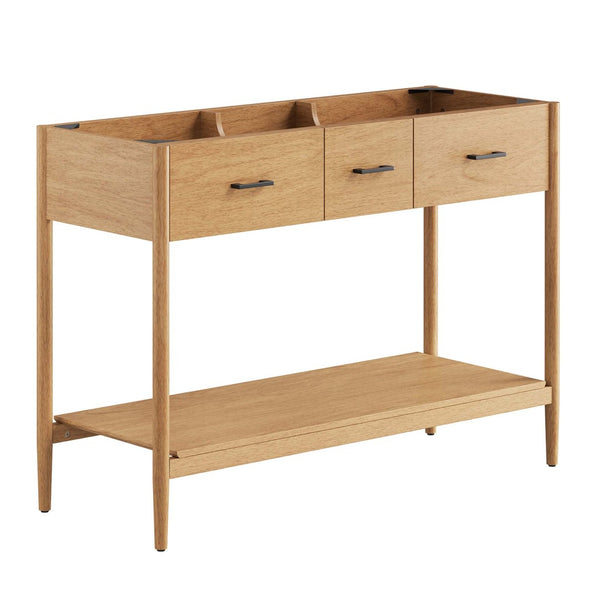 Modway Furniture Zaire 48" Double Sink Bathroom Vanity Cabinet - Modern Minimalism with Ample Storage & Style Natural EEI-6356-NAT