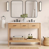 Modway Furniture Zaire 48” Double Sink Compatible Bathroom Vanity Cabinet (Sink Basin Not Included) EEI-6356-NAT