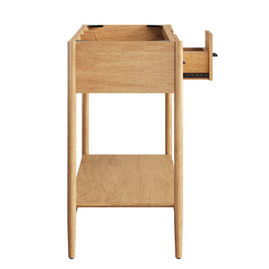 Modway Furniture Zaire 48" Double Sink Bathroom Vanity Cabinet - Modern Minimalism with Ample Storage & Style Natural EEI-6356-NAT