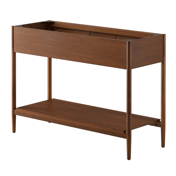 Modway Furniture Zaire 48" Double Sink Bathroom Vanity Cabinet - Modern Minimalism with Ample Storage & Style Walnut EEI-6356-WAL