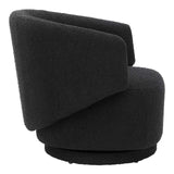 Modway Furniture Celestia Boucle Fabric Swivel Chair Black 30.5 x 29.5 x 28.5