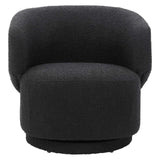 Modway Furniture Celestia Boucle Fabric Swivel Chair Black 30.5 x 29.5 x 28.5
