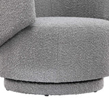 Modway Furniture Celestia Boucle Fabric Swivel Chair Light Gray 30.5 x 29.5 x 28.5