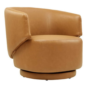 Modway Furniture Celestia Vegan Leather Swivel Chair - Modern Elegance, Luxurious Comfort, Fully Assembled & Stylish EEI-6358-TAN