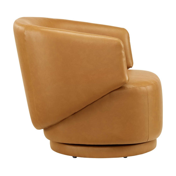 Modway Furniture Celestia Vegan Leather Swivel Chair - Modern Elegance, Luxurious Comfort, Fully Assembled & Stylish EEI-6358-TAN