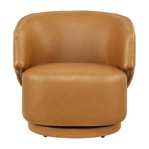 Modway Furniture Celestia Vegan Leather Swivel Chair - Modern Elegance, Luxurious Comfort, Fully Assembled & Stylish EEI-6358-TAN