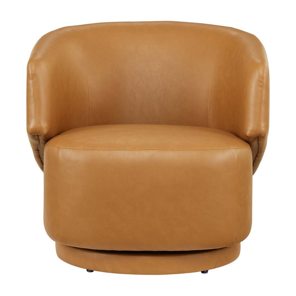 Modway Furniture Celestia Vegan Leather Swivel Chair - Modern Elegance, Luxurious Comfort, Fully Assembled & Stylish EEI-6358-TAN