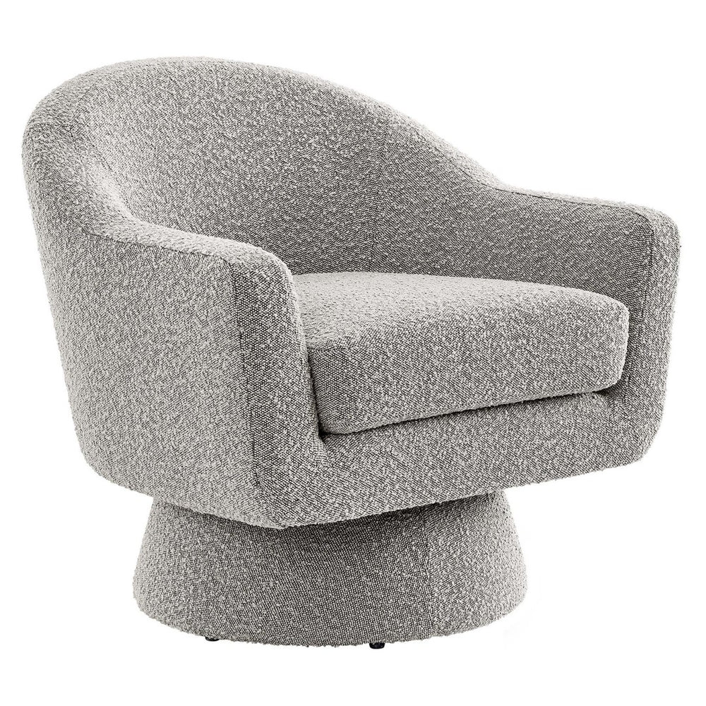 Modway Furniture Astral Boucle Fabric Swivel Chair - Modern Accent Piece with Plush Comfort and 360° Versatile Style Taupe EEI-6359-TAU