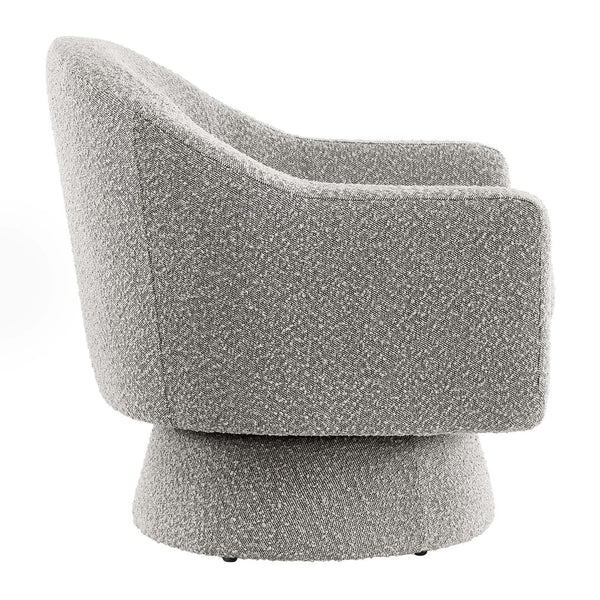 Modway Furniture Astral Boucle Fabric Swivel Chair - Modern Accent Piece with Plush Comfort and 360° Versatile Style Taupe EEI-6359-TAU