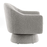 Modway Furniture Astral Boucle Fabric Swivel Chair Taupe 30.5 x 31 x 30.5