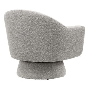 Modway Furniture Astral Boucle Fabric Swivel Chair - Modern Accent Piece with Plush Comfort and 360° Versatile Style Taupe EEI-6359-TAU