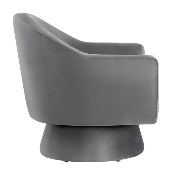 Modway Furniture Astral Swivel Chair: Modern Velvet Comfort with 360° Rotation, Durable Design for Any Space Gray EEI-6360-GRY