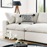 Modway Furniture Commix Down Filled Overstuffed Boucle Fabric 4-Seater Sofa Ivory 40 x 160 x 20