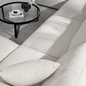 Modway Furniture Commix 6-Piece Down Filled Overstuffed Boucle Sectional Sofa – Luxurious Comfort for Modern Living Ivory EEI-6366-IVO