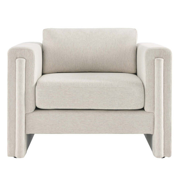 Modway Furniture Visible Fabric Armchair by Modway - Luxurious Comfort, Modern Design, Easy Assembly & Maintenance EEI-6373-IVO