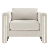Modway Furniture Visible Fabric Armchair Ivory 36 x 41.5 x 33