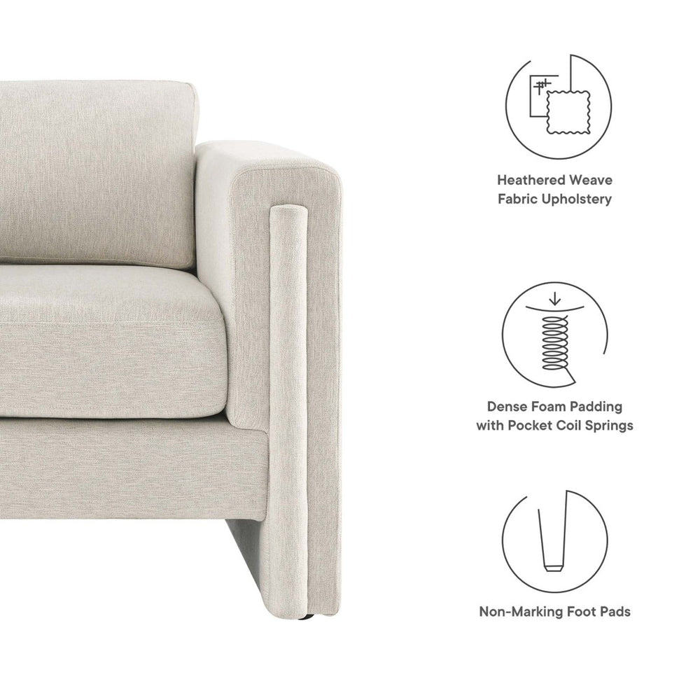 Modway Furniture Visible Fabric Armchair by Modway - Luxurious Comfort, Modern Design, Easy Assembly & Maintenance EEI-6373-IVO