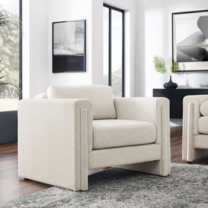 Modway Furniture Visible Fabric Armchair by Modway - Luxurious Comfort, Modern Design, Easy Assembly & Maintenance EEI-6373-IVO