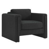 Modway Furniture Visible Boucle Fabric Armchair Black 36 x 41.5 x 33