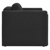 Modway Furniture Visible Boucle Fabric Armchair Black 36 x 41.5 x 33