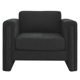 Modway Furniture Visible Boucle Fabric Armchair Black 36 x 41.5 x 33