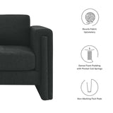 Modway Furniture Visible Boucle Fabric Armchair Black 36 x 41.5 x 33