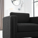 Modway Furniture Visible Boucle Fabric Armchair Black 36 x 41.5 x 33