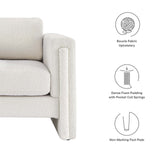 Modway Furniture Visible Boucle Fabric Armchair Ivory 36 x 41.5 x 33