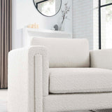 Modway Furniture Visible Boucle Fabric Armchair Ivory 36 x 41.5 x 33