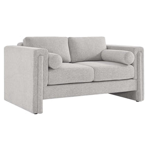 Modway Furniture Visible Fabric Loveseat Light Gray 36 x 61 x 33