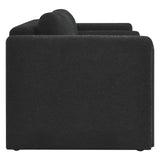 Modway Furniture Visible Boucle Fabric Loveseat Black 36 x 61 x 33