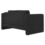 Modway Furniture Visible Boucle Fabric Loveseat Black 36 x 61 x 33