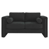 Modway Furniture Visible Boucle Fabric Loveseat Black 36 x 61 x 33