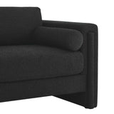 Modway Furniture Visible Boucle Fabric Loveseat Black 36 x 61 x 33