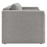 Modway Furniture Visible Boucle Fabric Loveseat Light Gray 36 x 61 x 33