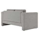 Modway Furniture Visible Boucle Fabric Loveseat Light Gray 36 x 61 x 33