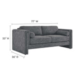 Modway Furniture Visible Fabric Sofa Gray 36 x 77 x 33