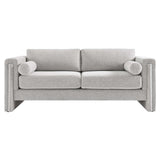 Modway Furniture Visible Fabric Sofa Light Gray 36 x 77 x 33