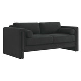 Modway Furniture Visible Boucle Fabric Sofa Black 36 x 77 x 33