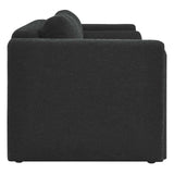 Modway Furniture Visible Boucle Fabric Sofa Black 36 x 77 x 33